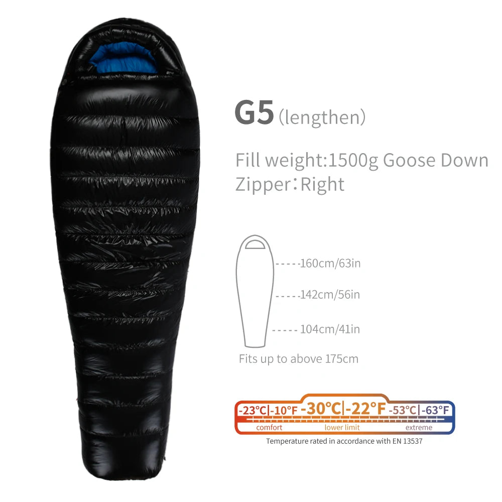 AEGISMAX G5 -30 Degree 800FP Extreme Goose Down Sleeping Bag