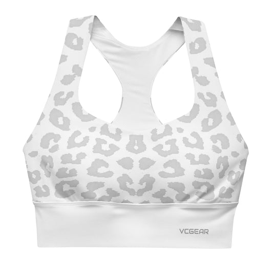 White Cheetah Sports Bra