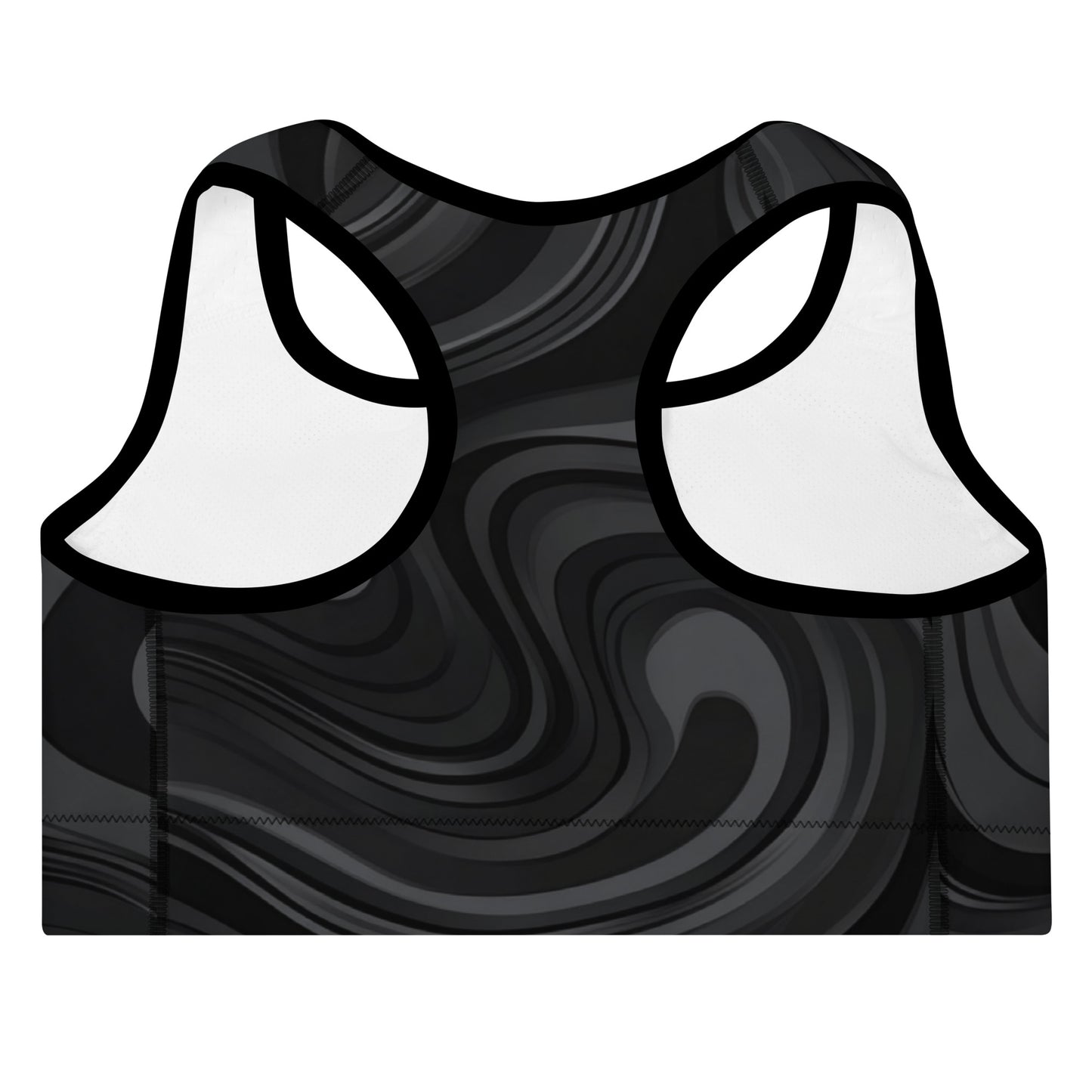 Black Chocolate Swirl Sports Bra