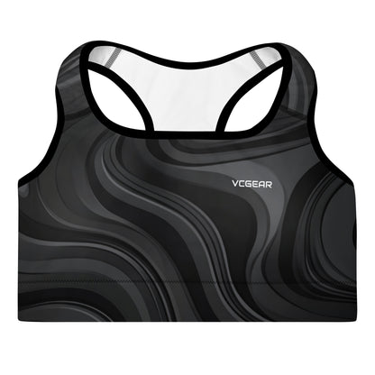 Black Chocolate Swirl Sports Bra