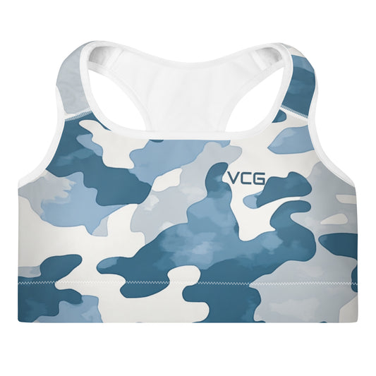 Blue Camo Sports Bra