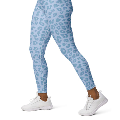 Sky Blue Cheetah Leggings