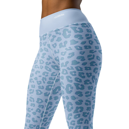 Sky Blue Cheetah Leggings